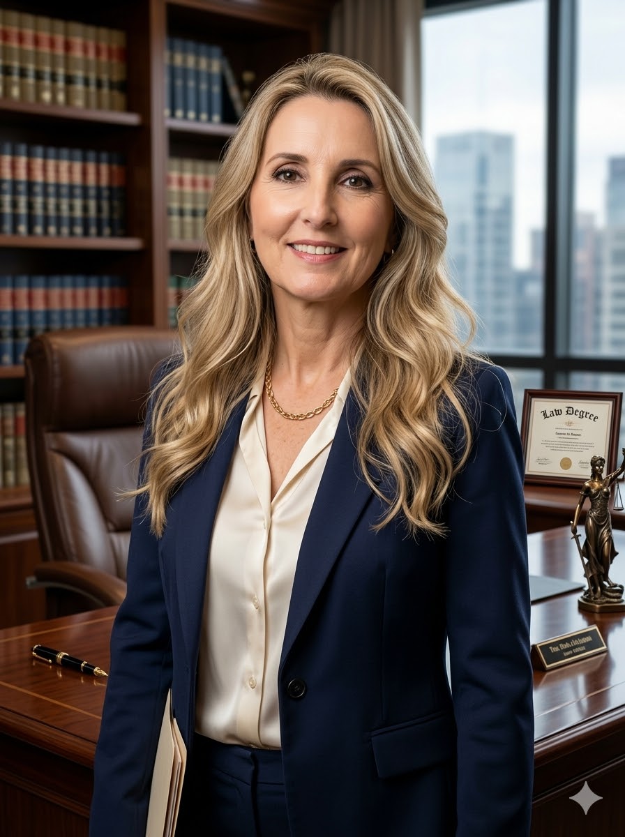 Dra. Maria Cecília, advogada trabalhista, em escritório